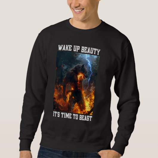 Cringe Wolf Weckte Beauty Cringy Alpha Wolf Cring  Sweatshirt (Vorderseite)