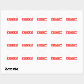 Cringey Briefmarke Runder Aufkleber (Blatt)