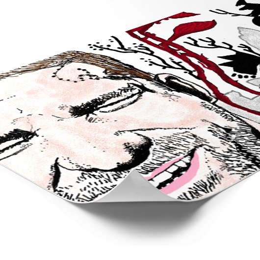 Cringing Man Poster (Ecke)