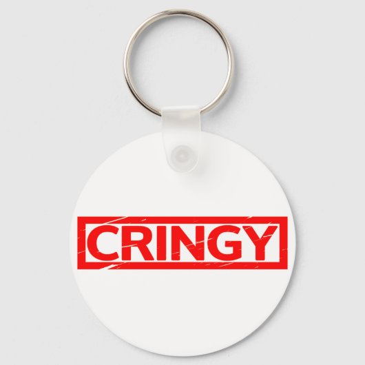 Cringy Briefmarke Schlüsselanhänger (Vorderseite)