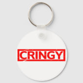 Cringy Briefmarke Schlüsselanhänger (Rückseite)