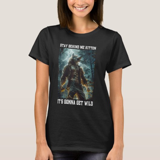 Cringy Werewolf Kitten Wolf Meme Cringe Alpha T-Shirt (Vorderseite)