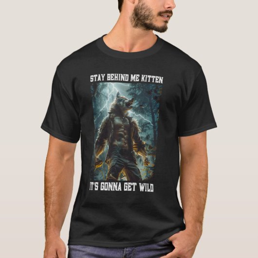 Cringy Werewolf Kitten Wolf Meme Cringe Alpha T-Shirt (Vorderseite)