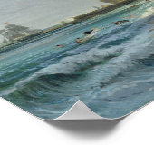 Crinolines on the Beach, Fecamp, 1871 Poster (Ecke)