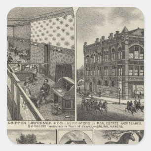 Crippen, Lawrenceand Landkreis, Saline Trehill Quadratischer Aufkleber
