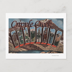 Cripple Creek, Colorado - Große Buchstabenszenen Postkarte
