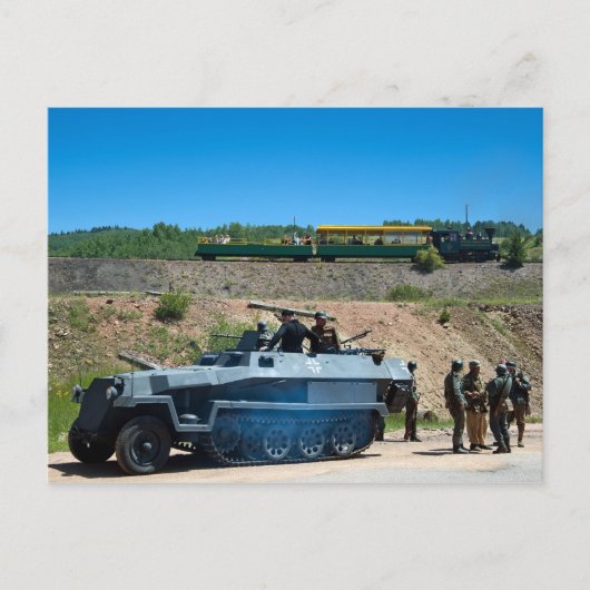 Cripple Creek Narrow Gage und deutscher Tank Postkarte (Vorderseite)