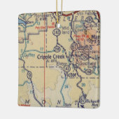 Cripple Creek Vintage Karte Keramikornament (Links)