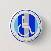 Cripple Pride World Wide Button (Vorderseite)