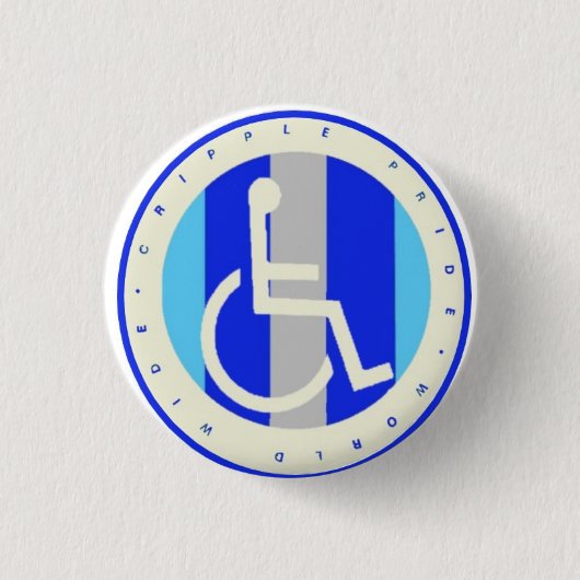 Cripple Pride World Wide Button (Vorderseite)
