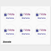 #CripTheVote I STIMME-Aufkleber (rund) Runder Aufkleber (Blatt)