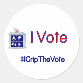 #CripTheVote I STIMME-Aufkleber (rund) Runder Aufkleber