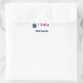 #CripTheVote I VOTE Aufkleber (rund) (Tasche)