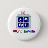 #CripTheVote Knopf, 2 1/4-inch, rund Button (Vorderseite)