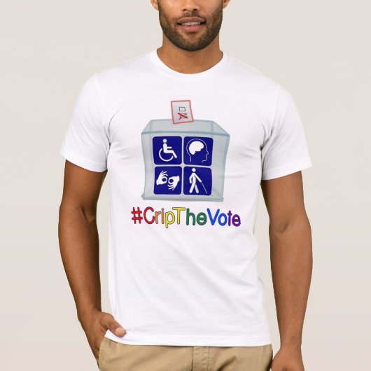#CripTheVote T - Shirt, Weiß, für Männer T-Shirt (Vorderseite)