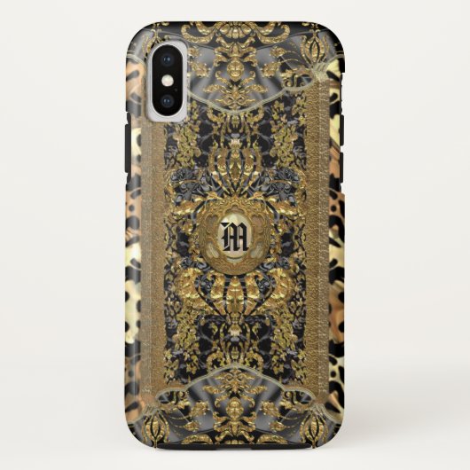 Crisaque Ponce Elegant Chic Monogramm Case-Mate iPhone Hülle (Rückseite)