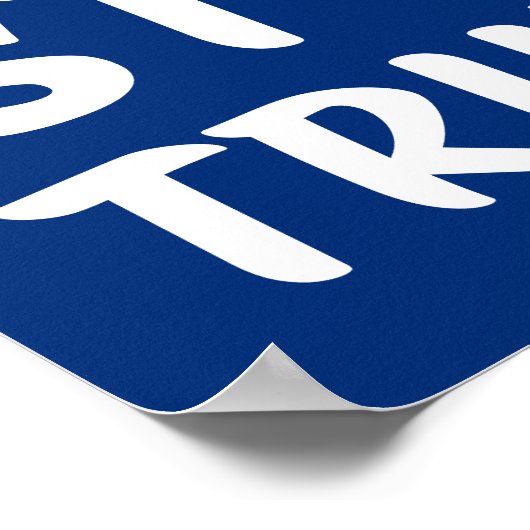 CRISIS Anti-Trump | Blue | Protest Poster (Ecke)