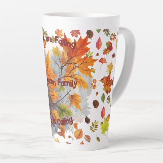 Crisp Air & Cosy Sips: Tasse mit lebendigem Leaf f (Rechte Ecke)