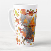 Crisp Air & Cosy Sips: Tasse mit lebendigem Leaf f (Linke Ecke)