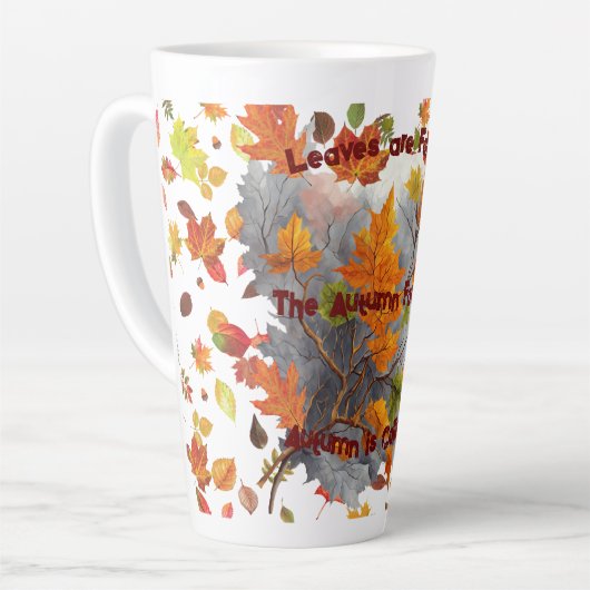 Crisp Air & Cosy Sips: Tasse mit lebendigem Leaf f (Linke Ecke)