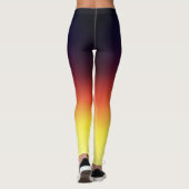 Crisp Apple Shadow Ombre-Gefärbte Krawatte Leggings (Rückseite)