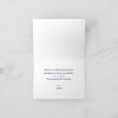 Crisp Blue Nautical Strick Danke Note Card (Innenseite)