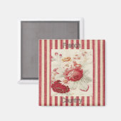 Crisp Clean Floral Französischer Country Kühlschra Magnet (Vorderseite/Rückseite)