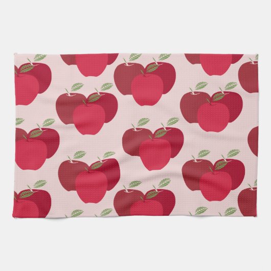 Crisp & Clean: Red Apple Mark Kitchen Handtuch (Horizontal)