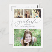 Crisp Collage Editable Color Abschluss Postcard Postkarte (Vorne/Hinten)