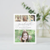 Crisp Collage Editable Color Abschluss Postcard Postkarte (Stehend Vorderseite)