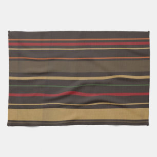 Crisp fall Luftblatt Papier05 STRIPES RICH ORANGES Geschirrtuch