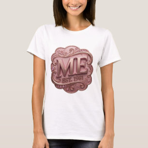 Crisp Gold ME EST 1981 Statement Design T-Shirt