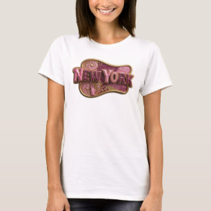 Crisp Gold NEW YORK Shirt Design