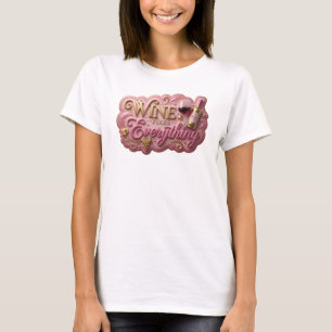 Crisp Gold WINE FIXES EVERYTHING Tee v2
