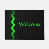 Crisp Moderner Grüner Akzent Willkommen Fußmatte (Vorderseite)
