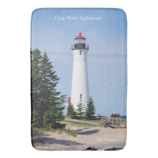 Crisp Point Lighthouse bathmat Badematte (Vorderseite Vertikal)
