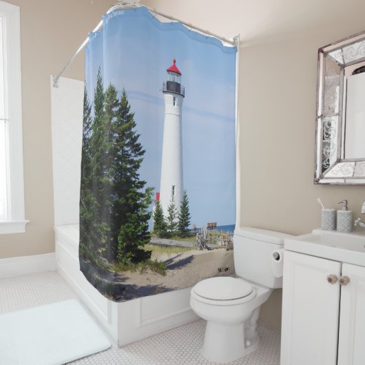 Crisp Point Lighthouse Duschvorhang (Beispiel)