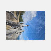 Crisp Point Lighthouse Fleecedecke (Vorderseite (Horizontal))