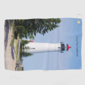 Crisp Point Lighthouse Golfhandtuch (Horizontal)