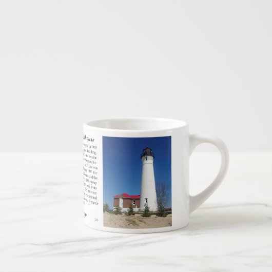 Crisp Point Lighthouse Historie Tasse (Rechts)