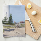 Crisp Point Lighthouse Küchentücher (Viertel Falte)