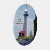 Crisp Point Lighthouse Oval Ornament (Rechts)