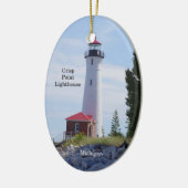 Crisp Point Lighthouse Oval Ornament (Links)