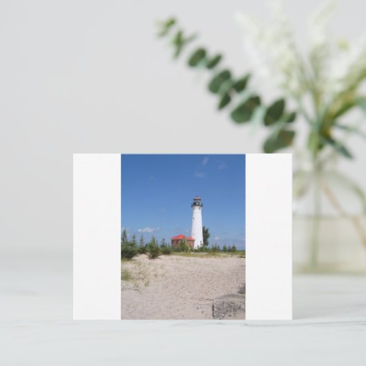 Crisp Point Lighthouse Postkarte (Stehend Vorderseite)
