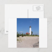 Crisp Point Lighthouse Postkarte (Vorne/Hinten)