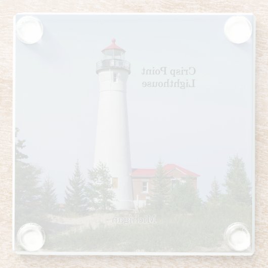 Crisp Point Lighthouse Untersetzer (Rückseite)