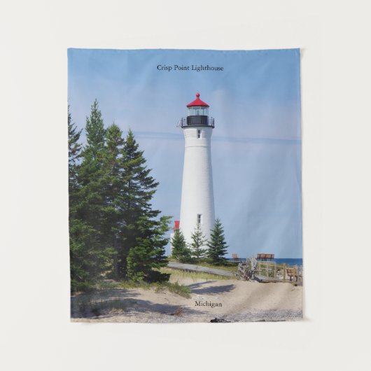 Crisp Point Lighthouse Wandteppiche (Vorderseite)