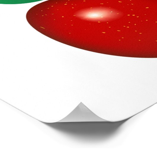 Crisp Red Apple Poster (Ecke)