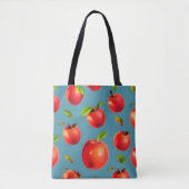 Crisp Red Apples Muster Tasche (Vorderseite)