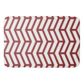 Crisp Sharp gegen die Pfeile Zickzack weiß rot Badematte (Vorderseite)
